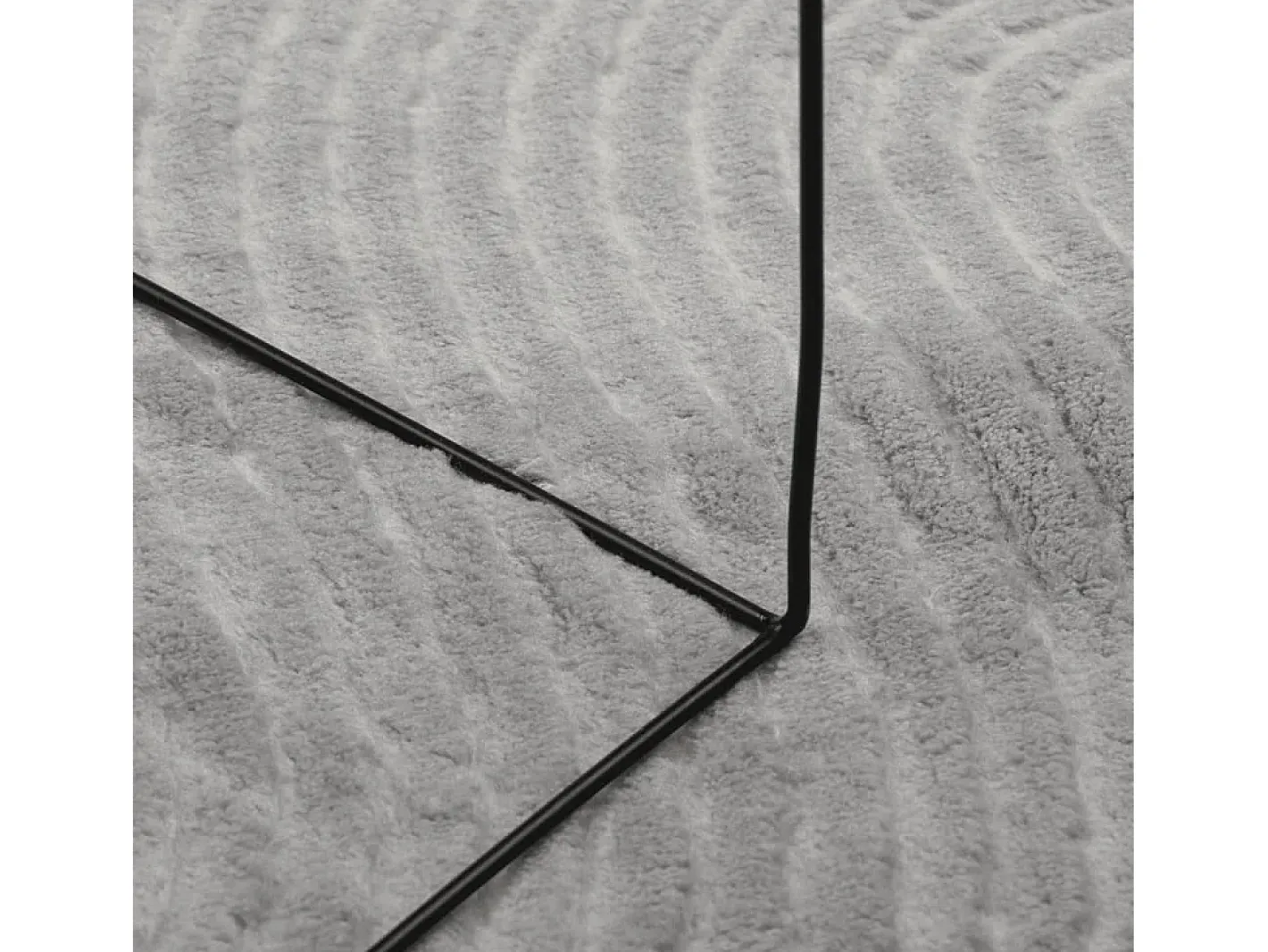 Alfombra De Cocina|Alfombra Redonda-Alfombra de pelo corto IZA estilo escandinavo Ø 120 cm Gris
