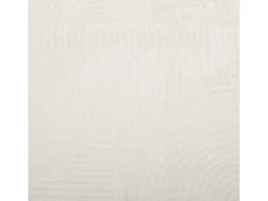 Alfombra De Cocina|Alfombra Redonda-Alfombra de pelo corto IZA, estilo escandinavo, color crema, Ø 200 cm Blanco