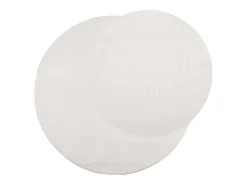 Alfombra de pelo corto IZA, estilo escandinavo, color crema, Ø 80 cm Blanco Outlet