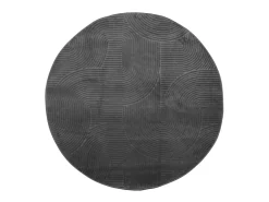 Alfombra de pelo corto look escandinavo IZA antracita Ø 100 cm ES94159 Gris antracita Outlet
