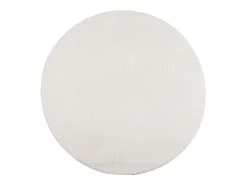 Clicnbuy Alfombra Redonda-Alfombra de pelo corto look escandinavo IZA Ø 100 cm Crema