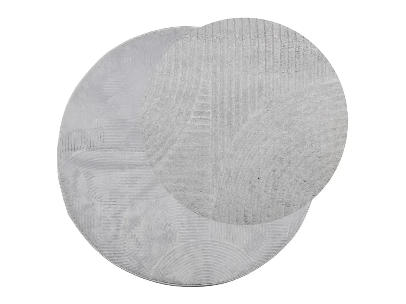Alfombra de pelo corto look escandinavo IZA Ø 100 cm ES96241 Gris Outlet