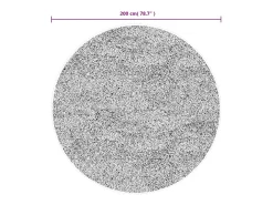 Clicnbuy Alfombra de pelo corto look escandinavo IZA antracita Ø 200 cm Gris antracita Sale