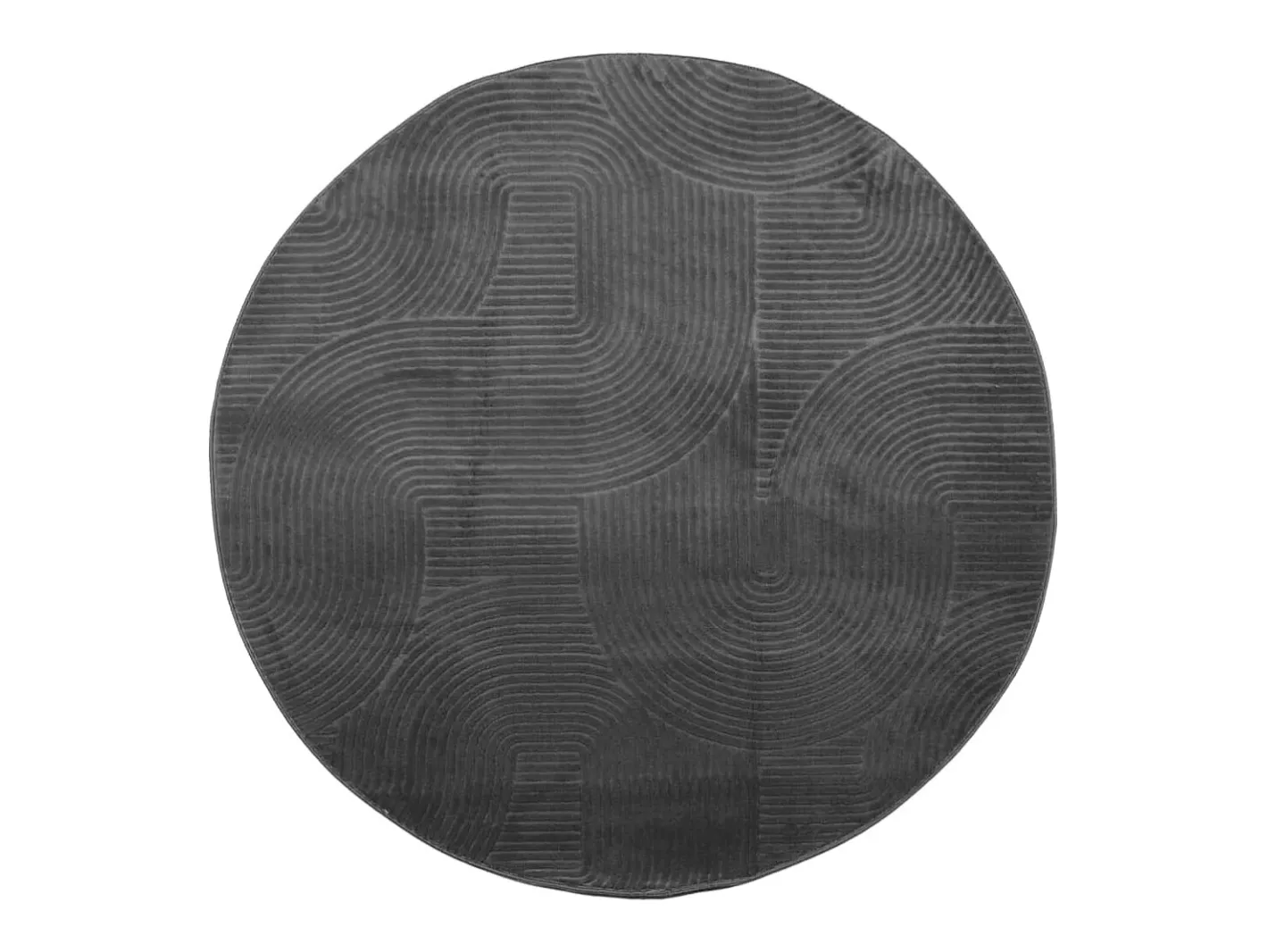 Clicnbuy Alfombra de pelo corto look escandinavo IZA antracita Ø 120 cm Gris antracita Online