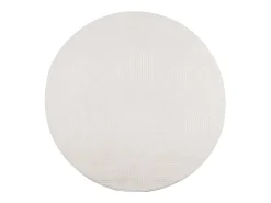 Clicnbuy Alfombra Redonda-Alfombra de pelo corto look escandinavo IZA Ø 160 cm Crema