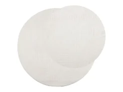 Clearance Alfombra de pelo corto look escandinavo IZA Ø 200 cm ES25315 Crema