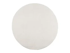 Clearance Alfombra de pelo corto look escandinavo IZA Ø 200 cm ES25315 Crema