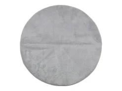 Clicnbuy Alfombra Redonda-Alfombra de pelo corto look escandinavo IZA Ø 120 cm Gris