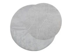 Clicnbuy Alfombra Redonda-Alfombra de pelo corto look escandinavo IZA Ø 120 cm Gris
