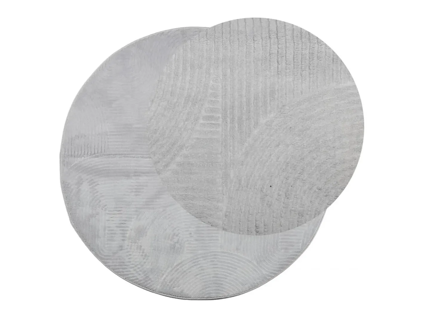 Clicnbuy Alfombra Redonda-Alfombra de pelo corto look escandinavo IZA Ø 120 cm Gris