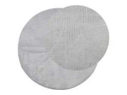 Clicnbuy Alfombra Redonda-Alfombra de pelo corto look escandinavo IZA Ø 100 cm Gris