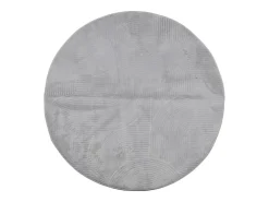 Clicnbuy Alfombra Redonda-Alfombra de pelo corto look escandinavo IZA Ø 100 cm Gris