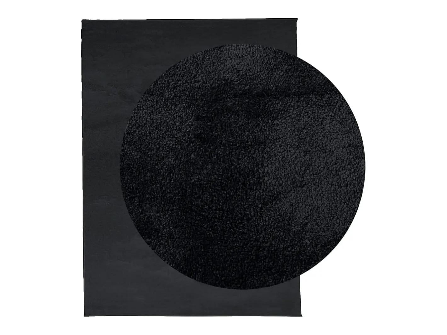 Alfombra de pelo corto OVIEDO negra 240x340 cm Negro Discount