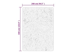 Alfombra de pelo corto OVIEDO negra 240x340 cm Negro Discount
