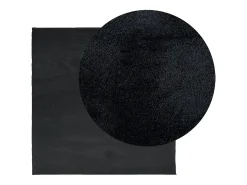 Alfombra de pelo corto OVIEDO negra 120x120 cm Negro New