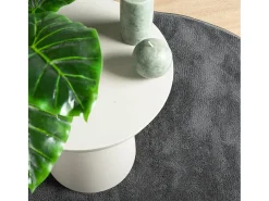 Alfombra De Cocina|Alfombra Redonda-Alfombra de pelo corto OVIEDO en antracita Ø 160 cm Gris