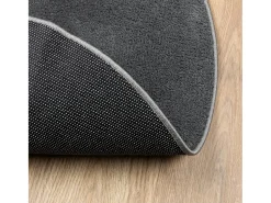Alfombra De Cocina|Alfombra Redonda-Alfombra de pelo corto OVIEDO en antracita Ø 160 cm Gris