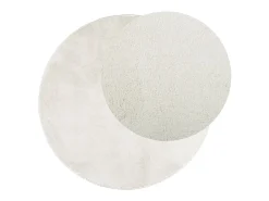 Clicnbuy Alfombra de pelo corto OVIEDO Ø 160 cm Crema Outlet