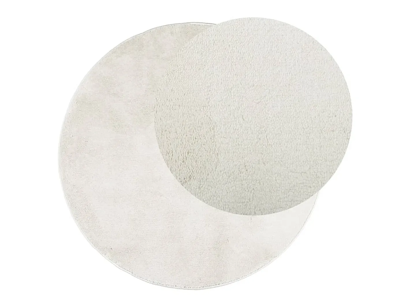 Clicnbuy Alfombra de pelo corto OVIEDO Ø 160 cm Crema Outlet