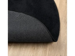 Best Clicnbuy Alfombra de pelo corto OVIEDO Ø 200 cm Negro