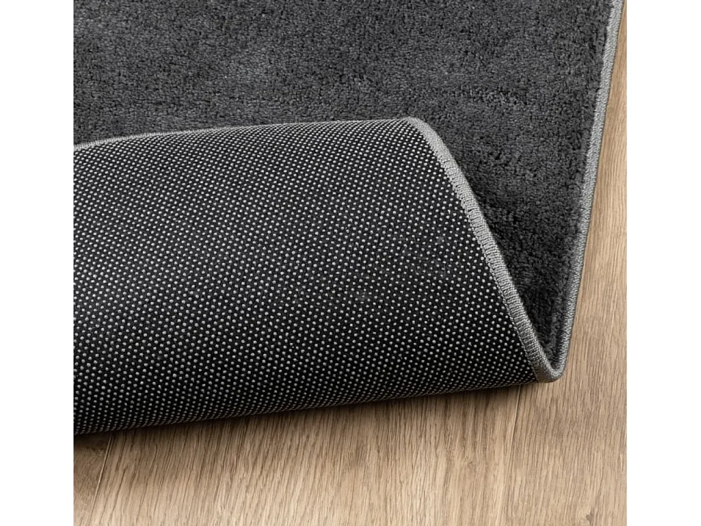 Outlet Alfombra de pelo corto OVIEDO antracita 120x120 cm Gris