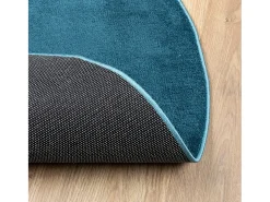 Clicnbuy Alfombra de pelo corto OVIEDO turquesa Ø 120 cm Azul Online