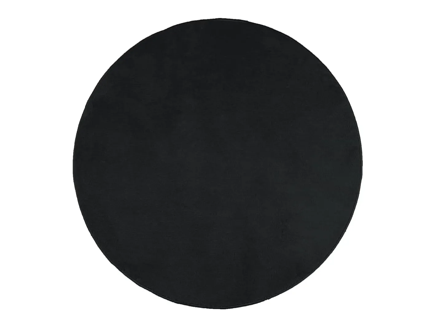 Alfombra de pelo corto OVIEDO negra Ø 160 cm Negro Sale
