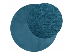 Alfombra de pelo corto OVIEDO turquesa Ø 200 cm Azul Hot