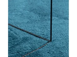 Alfombra De Cocina|Alfombra Redonda-Alfombra de pelo corto OVIEDO turquesa Ø 160 cm Azul