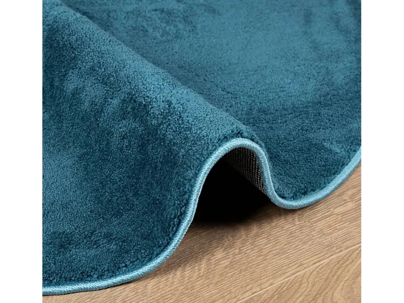 Alfombra De Cocina|Alfombra Redonda-Alfombra de pelo corto OVIEDO turquesa Ø 160 cm Azul