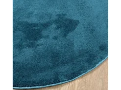 Alfombra De Cocina|Alfombra Redonda-Alfombra de pelo corto OVIEDO turquesa Ø 160 cm Azul