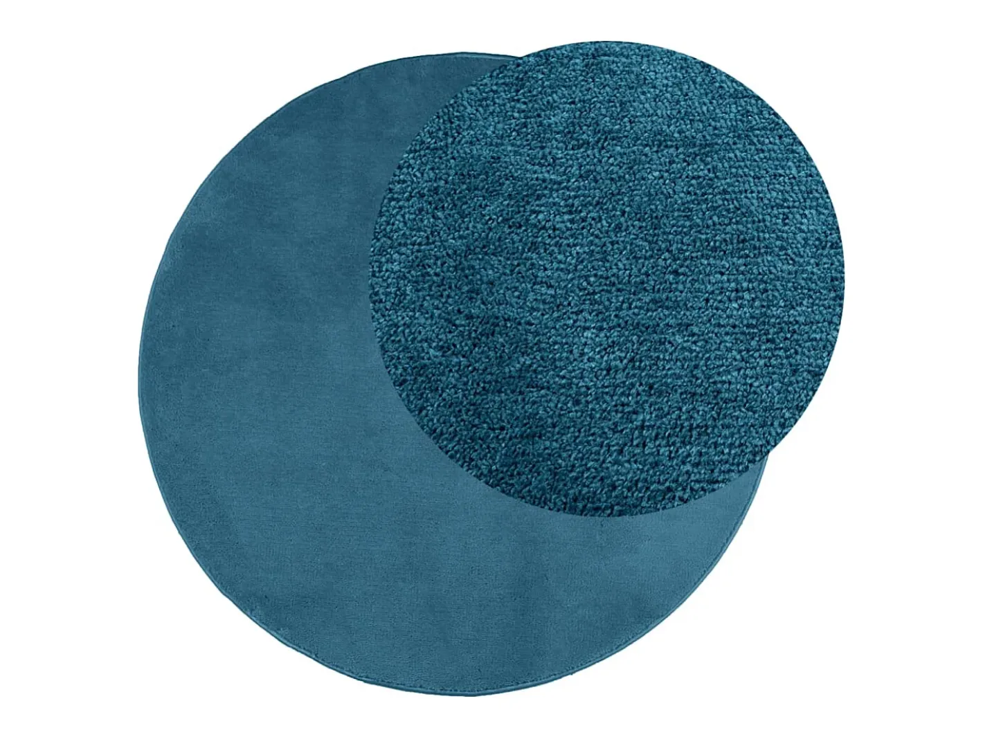 Alfombra De Cocina|Alfombra Redonda-Alfombra de pelo corto OVIEDO turquesa Ø 160 cm Azul