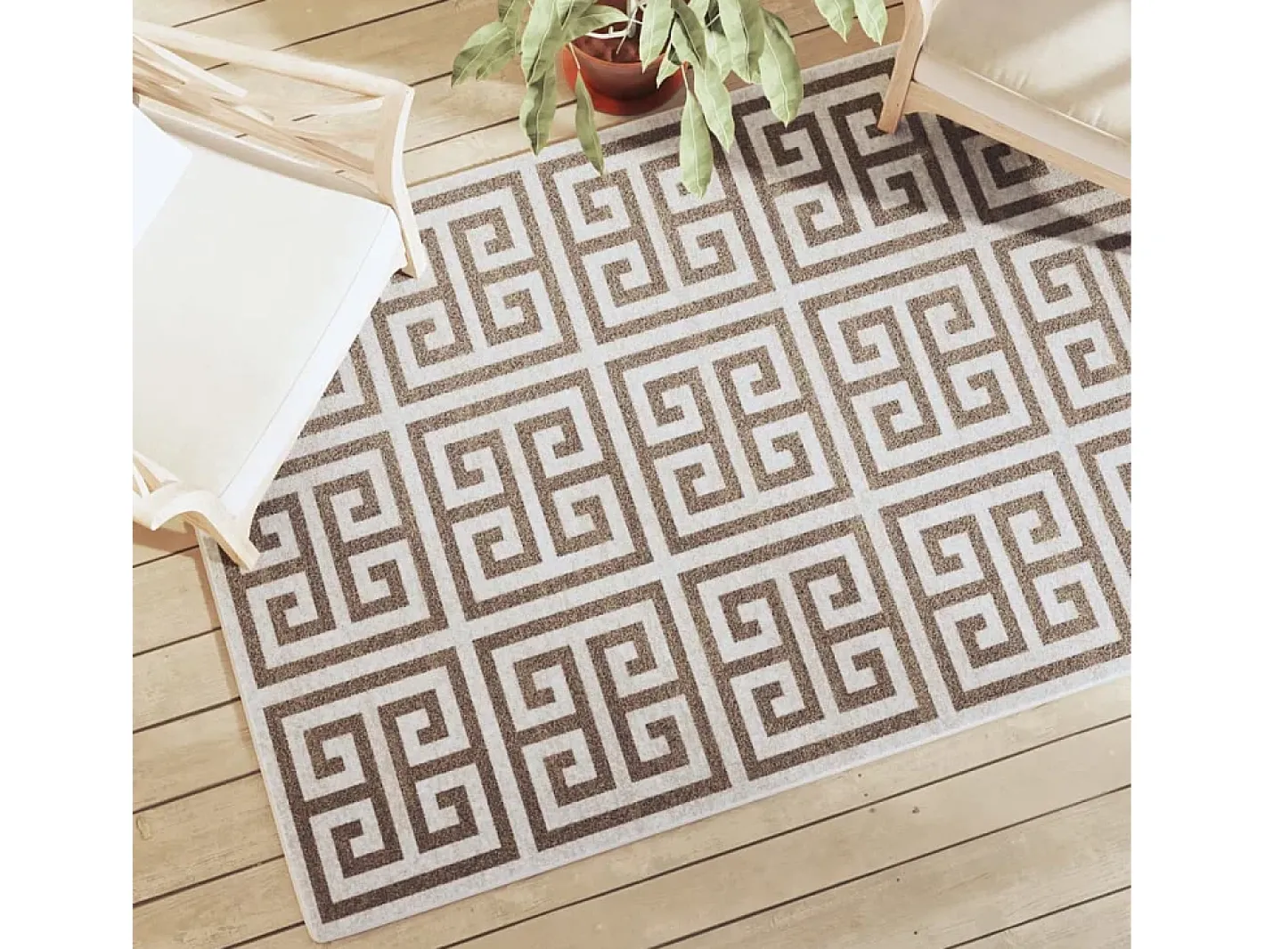 Alfombra De Cocina-Alfombra de pelo corto para interior y exterior, 120 x 180 cm, antideslizante. Marru00f3n