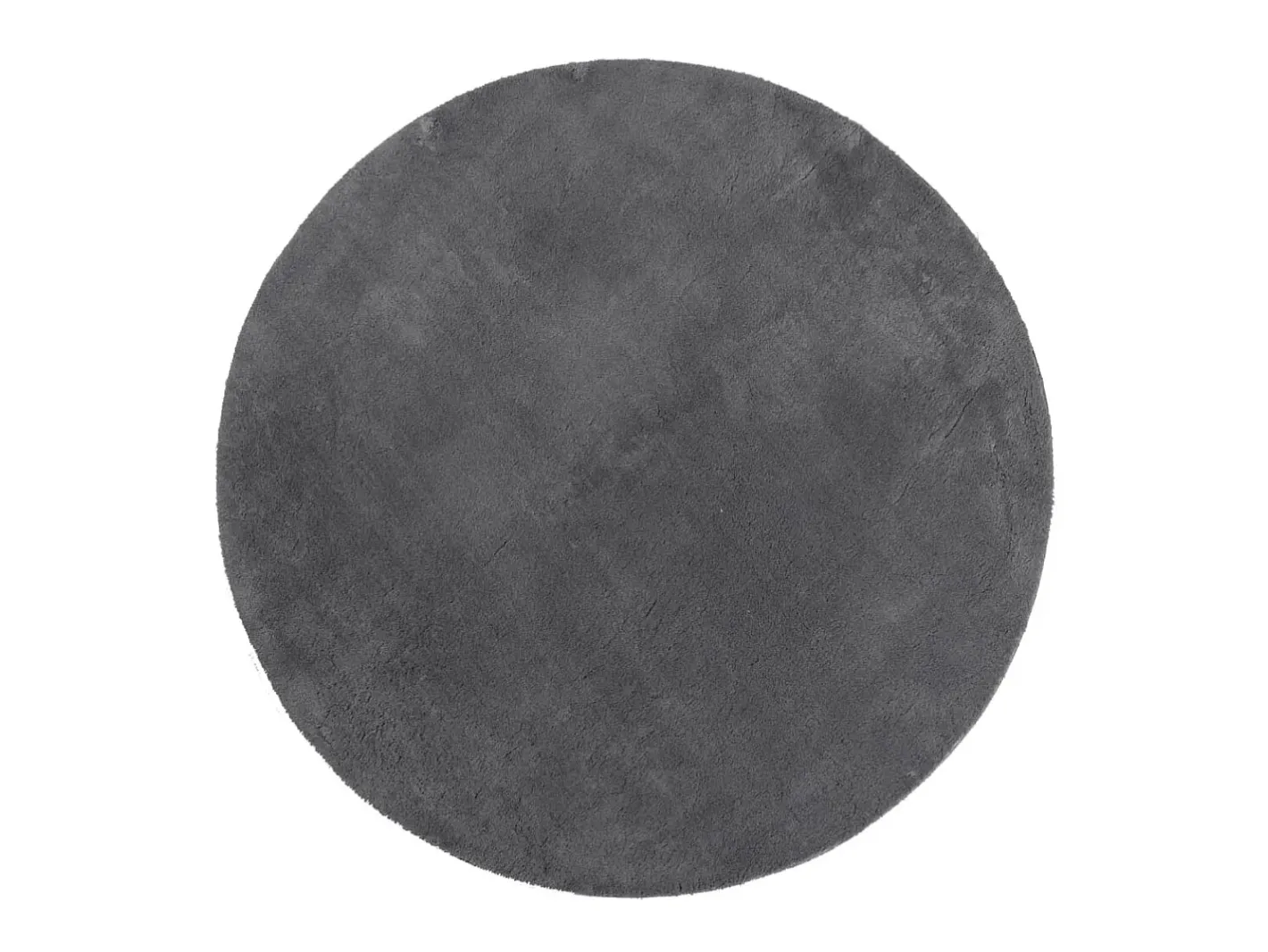 New Alfombra de pelo corto suave lavable HUARTE antracita Ø 120 cm ES43388 Gris antracita