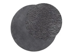 New Alfombra de pelo corto suave lavable HUARTE antracita Ø 120 cm ES43388 Gris antracita