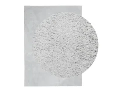 Alfombra de pelo corto suave lavable HUARTE 240x340 cm ES81176 Gris Clearance