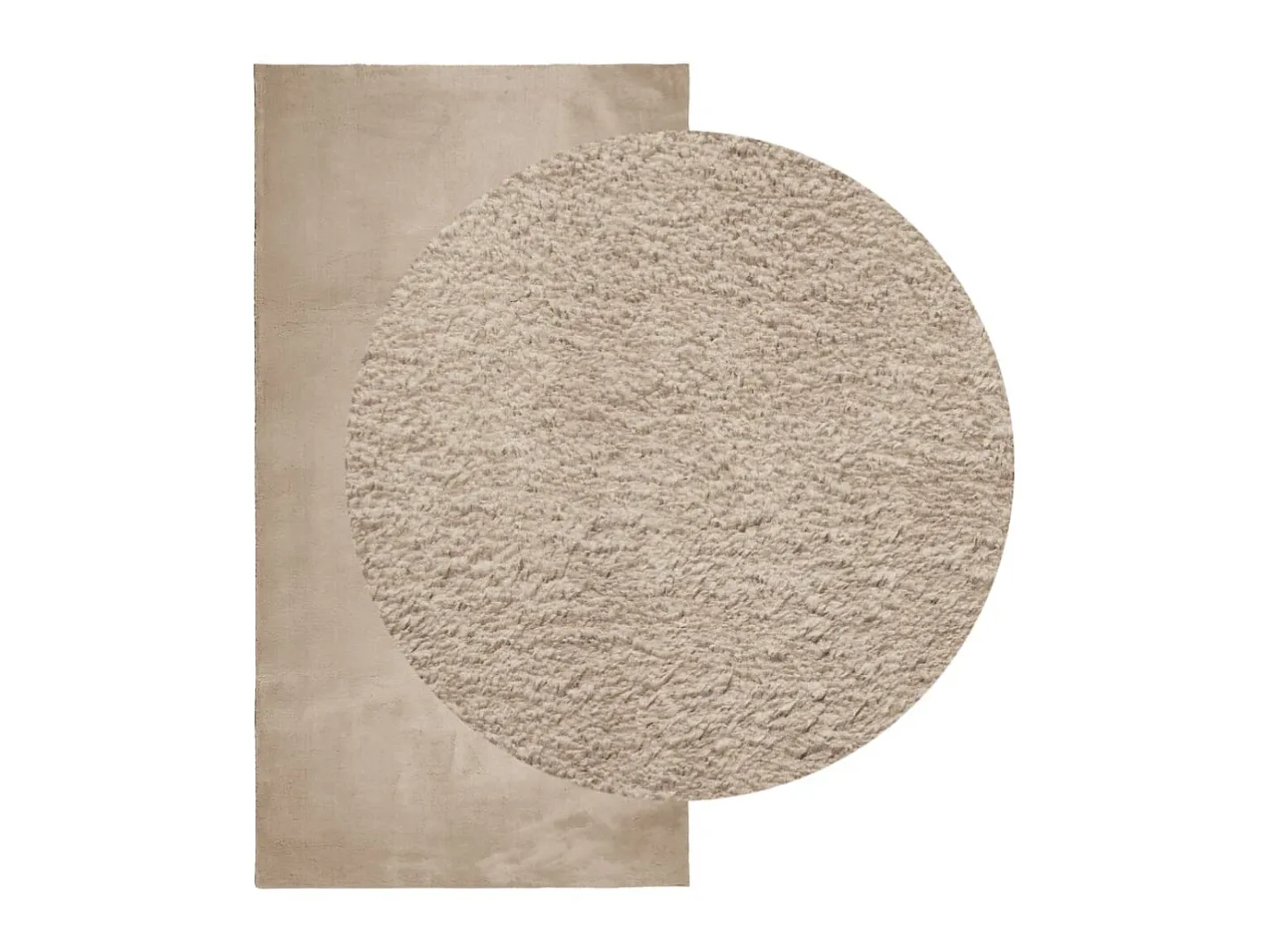 Alfombra de pelo corto suave lavable HUARTE arena 80x150 cm ES71846 Marru00f3n New