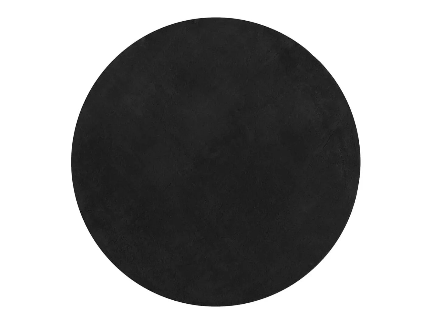 New Clicnbuy Alfombra de pelo corto suave lavable HUARTE Ø 200 cm Negro