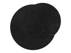New Clicnbuy Alfombra de pelo corto suave lavable HUARTE Ø 200 cm Negro