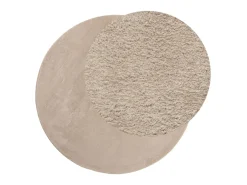 Alfombra de pelo corto suave lavable HUARTE arena Ø 100 cm ES47414 Marru00f3n Sale