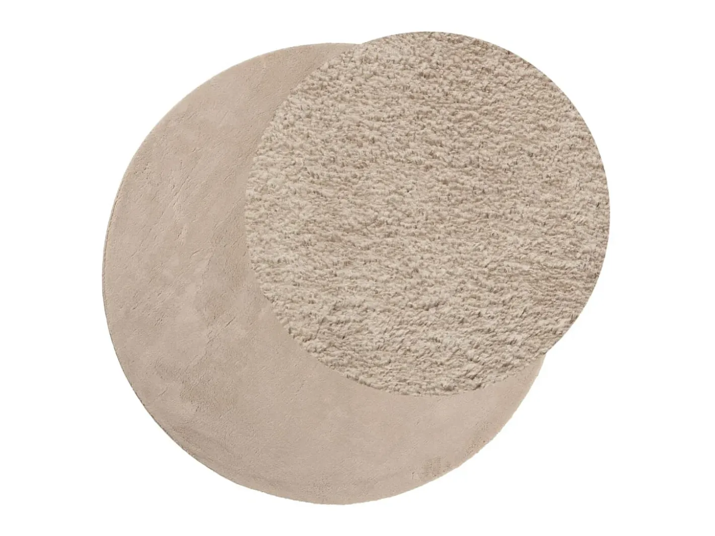 Alfombra de pelo corto suave lavable HUARTE arena Ø 100 cm ES47414 Marru00f3n Sale