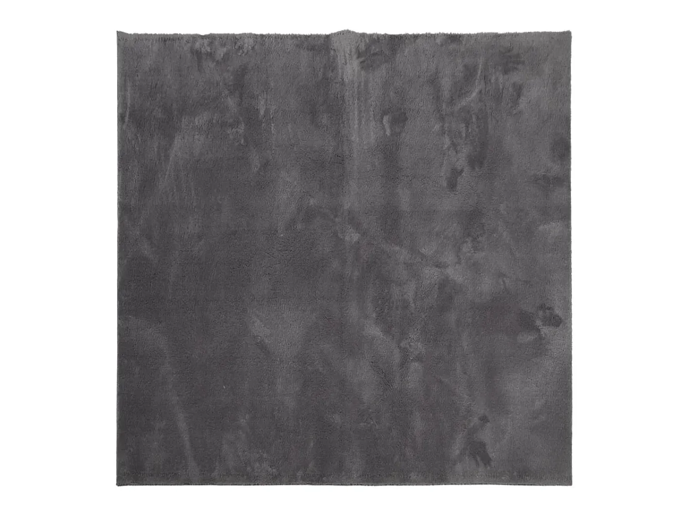 Alfombra De Salón-Alfombra de pelo corto suave lavable HUARTE antracita 200x200cm ES62767 Gris antracita