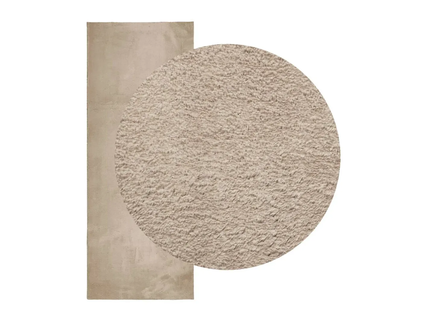Alfombra De Salón-Alfombra de pelo corto suave lavable HUARTE arena 80x200 cm ES65654 Marru00f3n