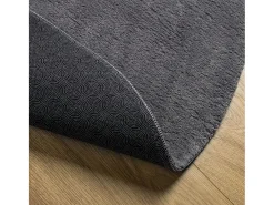 Clearance Alfombra de pelo corto suave lavable HUARTE antracita Ø 100 cm ES49715 Gris antracita