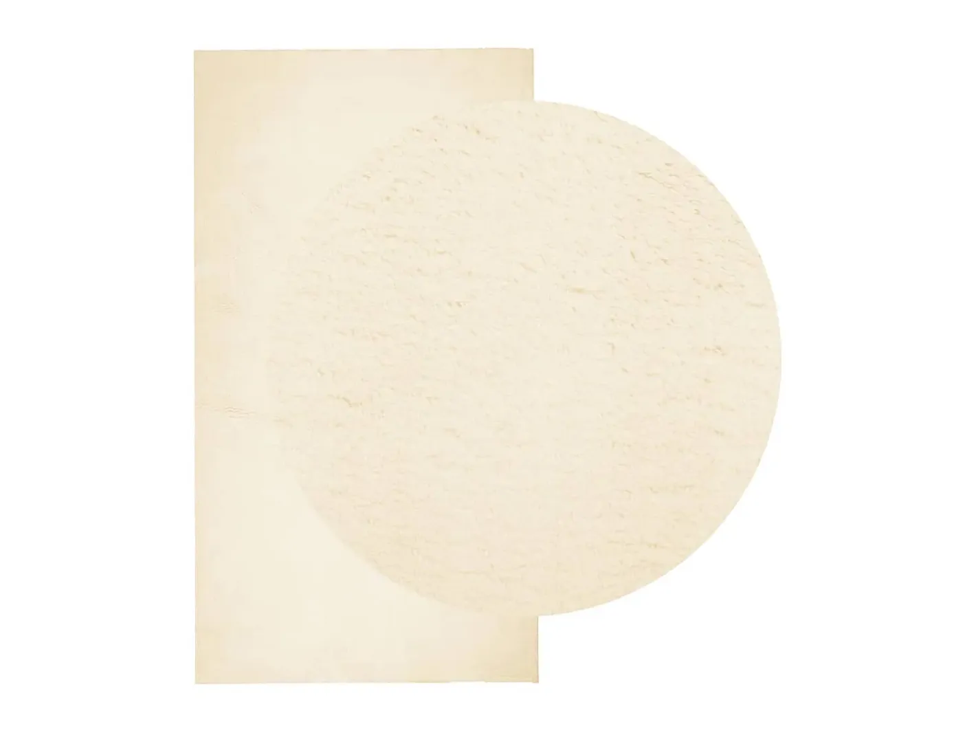 Sale Alfombra de pelo corto suave lavable HUARTE 60x110 cm ES67692 Crema