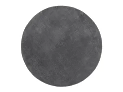 Alfombra de pelo corto suave lavable HUARTE antracita Ø 200 cm ES65467 Gris antracita Sale