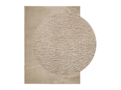 Clearance Alfombra de pelo corto suave lavable HUARTE arena 240x340 cm ES54887 Marru00f3n