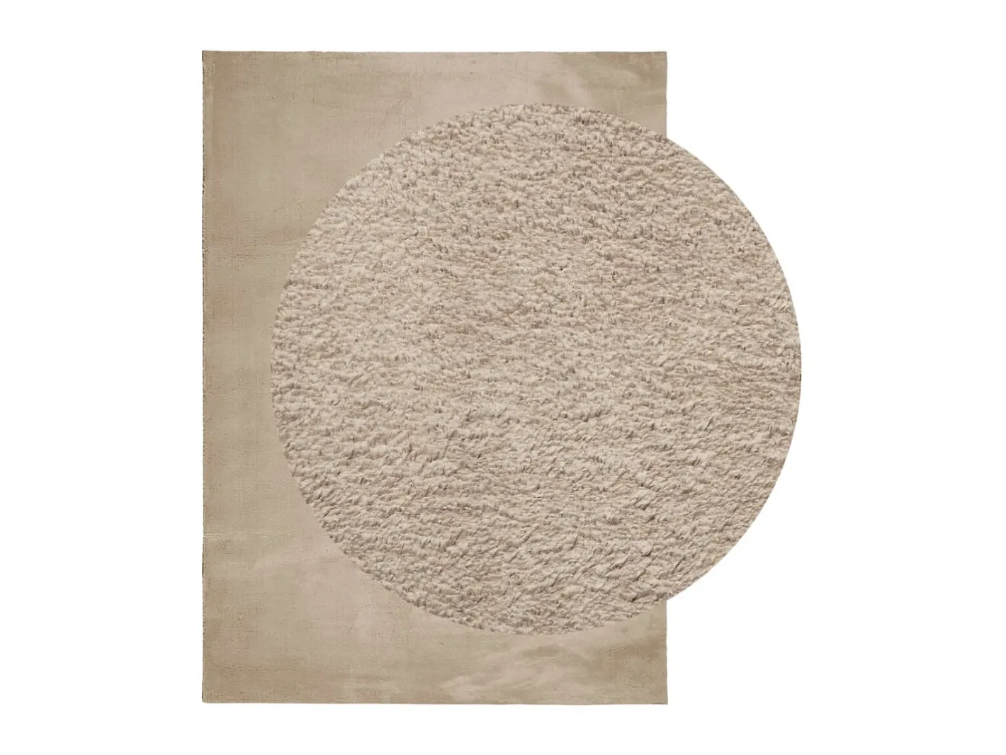 Clearance Alfombra de pelo corto suave lavable HUARTE arena 240x340 cm ES54887 Marru00f3n