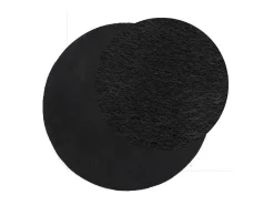 Alfombra de pelo corto suave lavable HUARTE Ø 80 cm ES23627 Negro Online