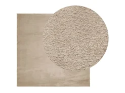 Alfombra de pelo corto suave lavable HUARTE arena 240x240 cm ES59477 Marru00f3n Clearance